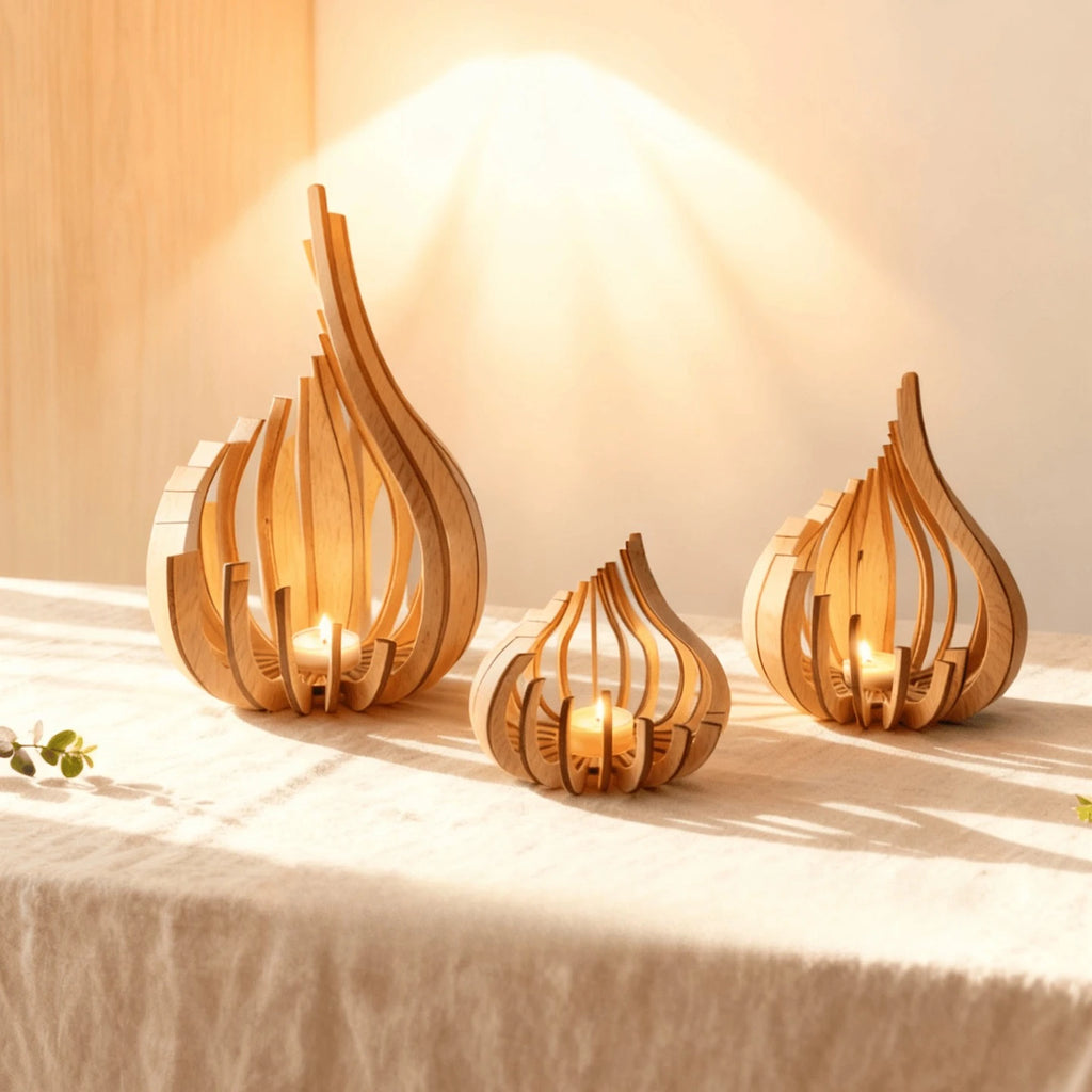 Sculpted Wooden Serenity