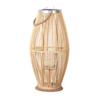 Bamboo Candle Holder Lantern Wind Lamp Nordic Candlestick Candle Stand Hanging for Indoor Outdoor Living Room Party Decorations